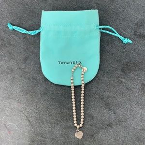 Return to Tiffany Blue Tag Bead Bracelet. STERLING SILVER. 4mm